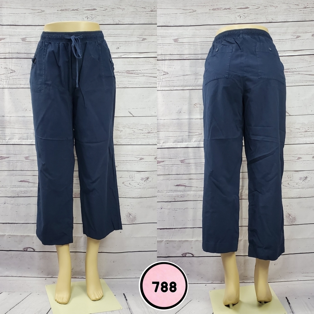 essentials by maggie navy blue large casual pants ( 5 for $20 )